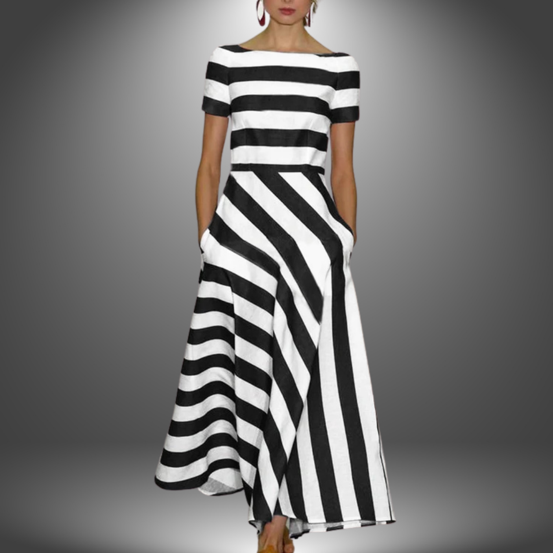 Nicole™ | Elegancka Sukienka w Paski