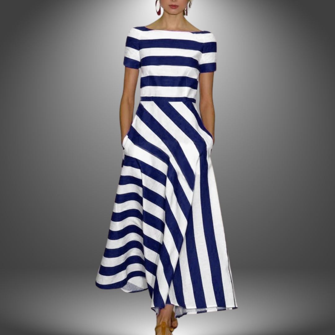 Nicole™ | Elegancka Sukienka w Paski