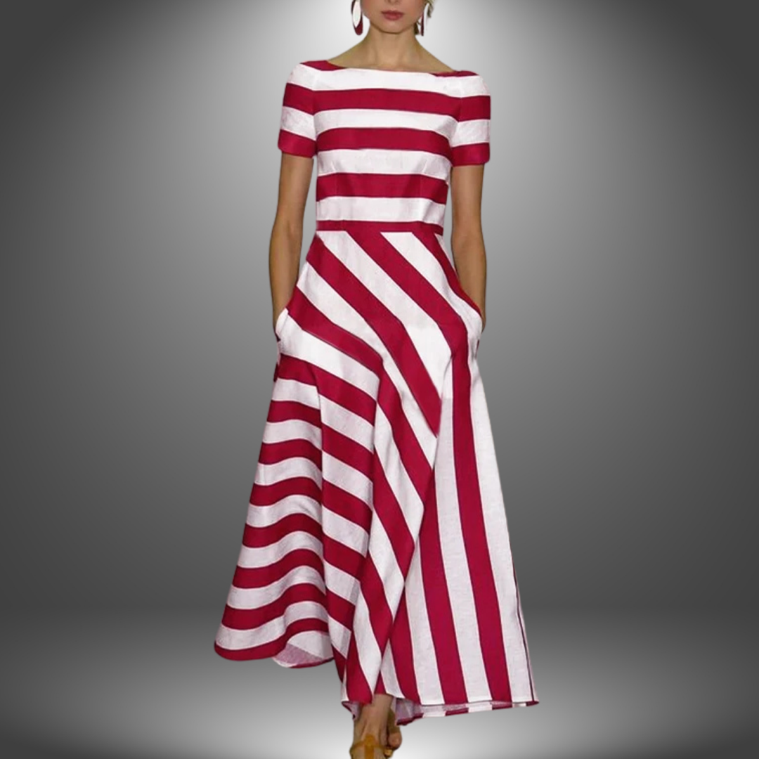 Nicole™ | Elegancka Sukienka w Paski