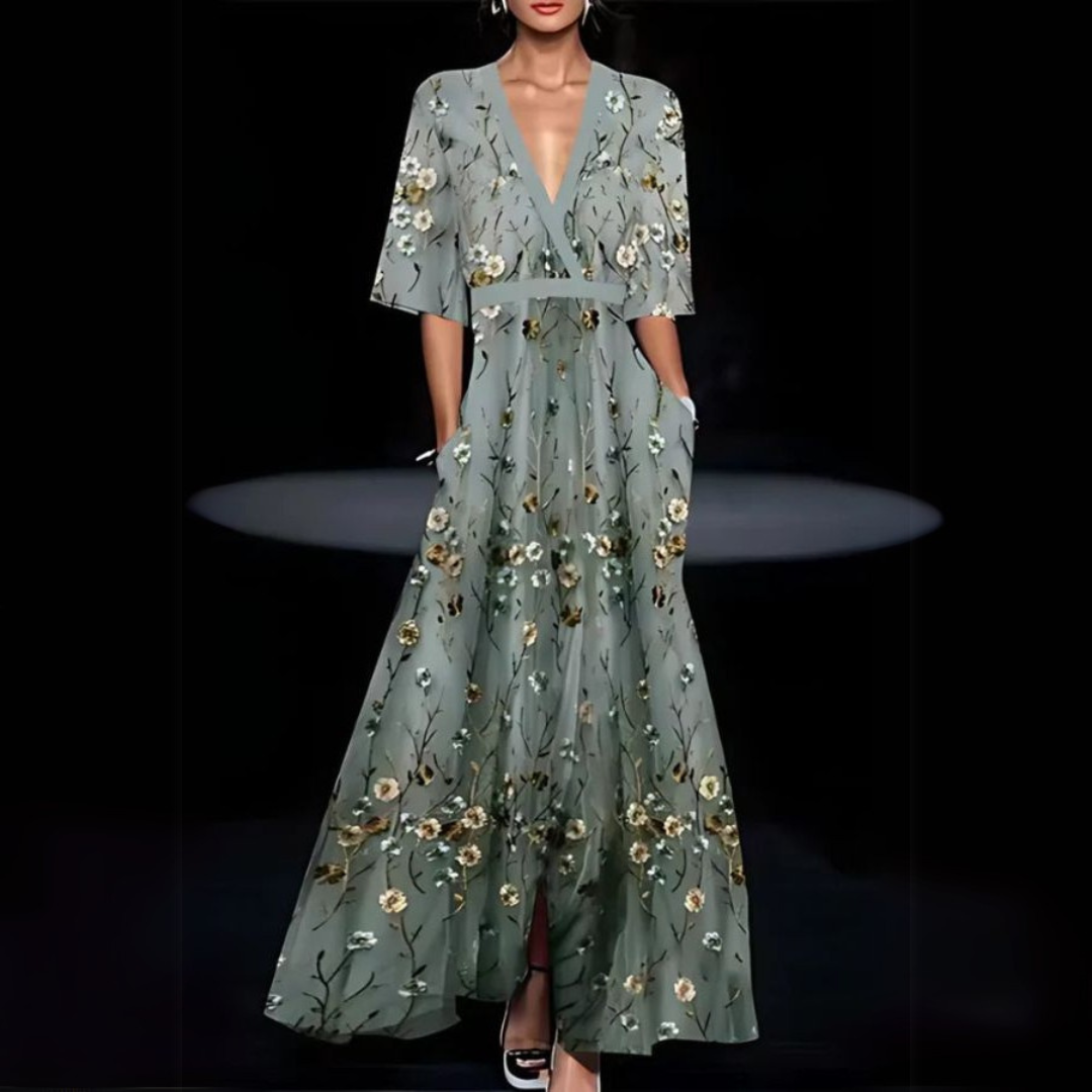 ISABELLA | ELEGANCKA SUKIENKA W KWIATY